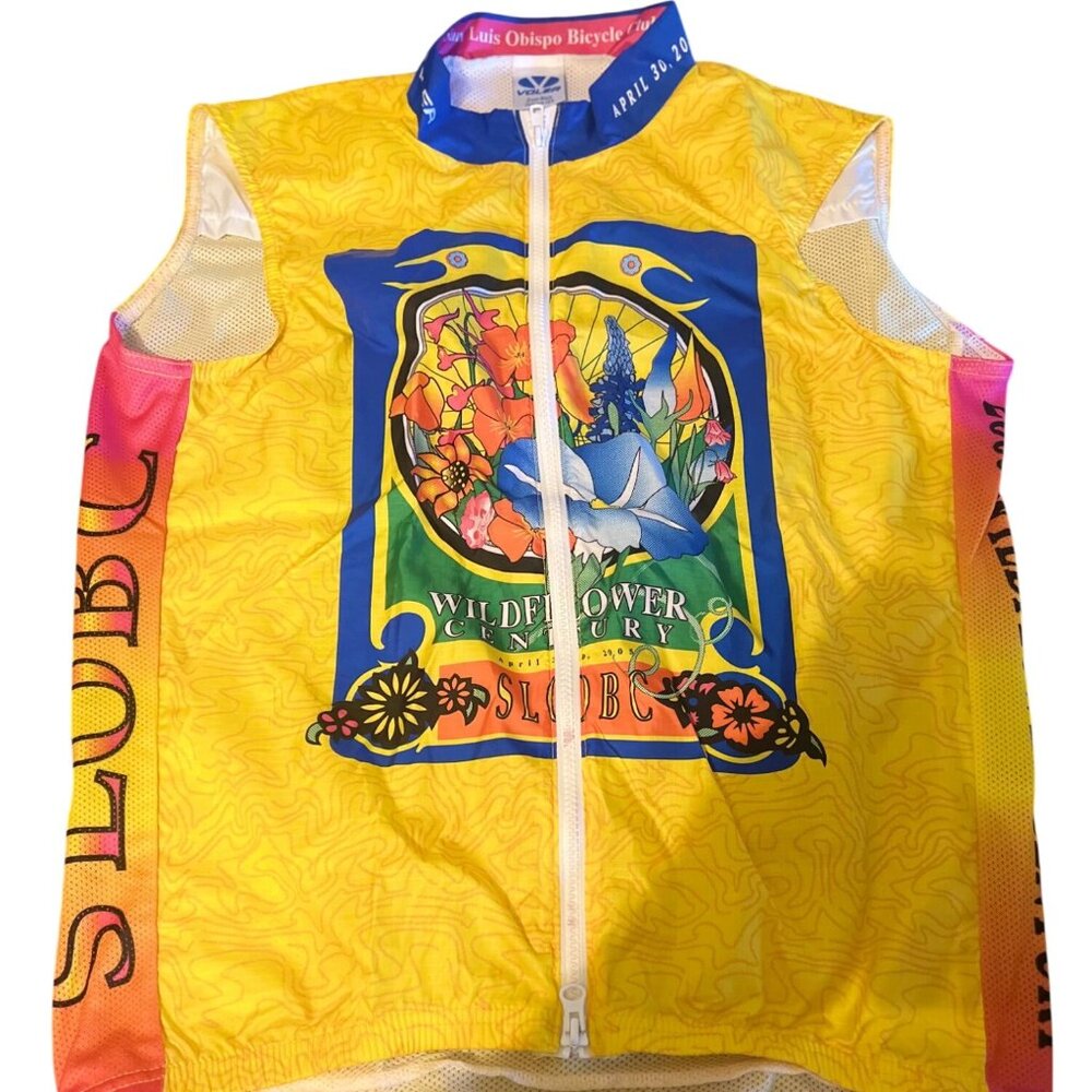 vintage voler Wildflower Century SLOBC Cyclist Jersey Medium 2000‎